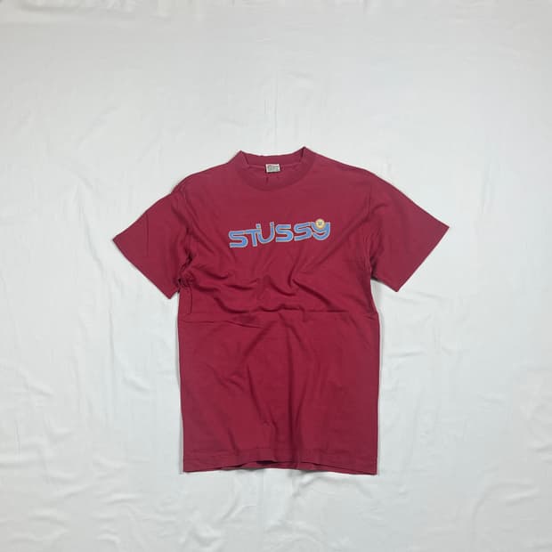 90‘s 스투시 stussy 스펠아웃 로고 반팔티