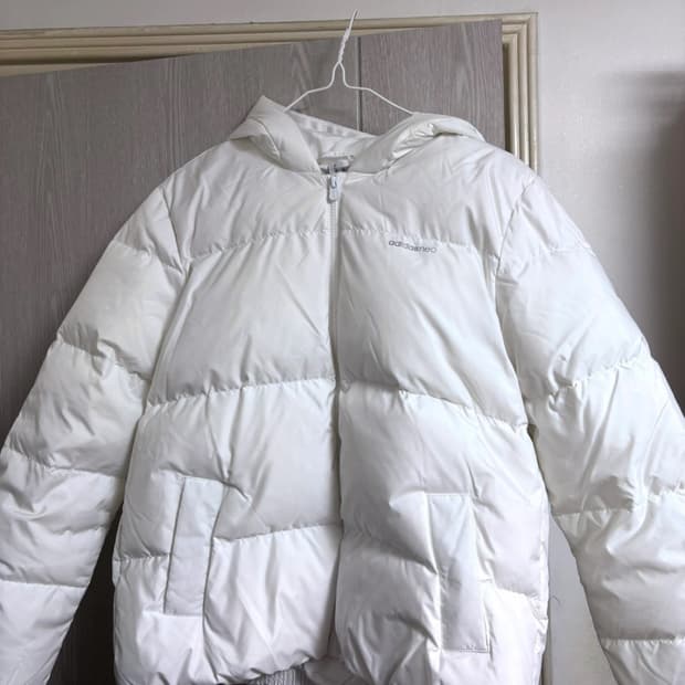 (새상품) 아디다스 네오 화이트 흰색 숏패딩