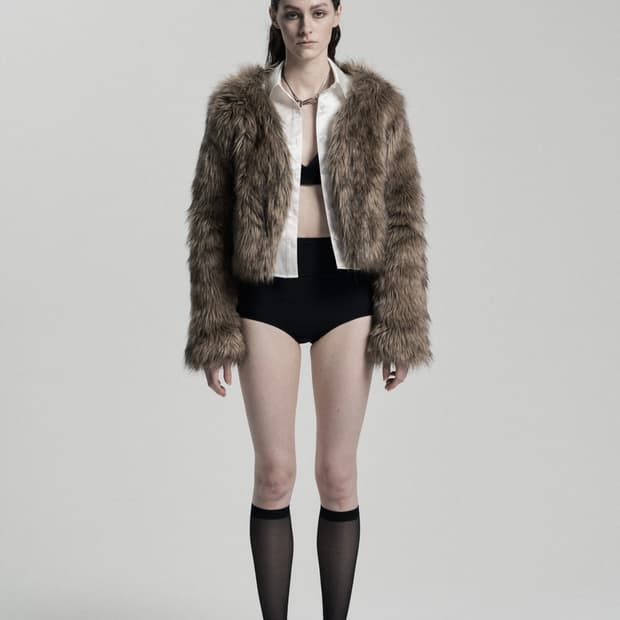 칸다마리츠(전 shiper) 투톤 퍼자켓 브라운