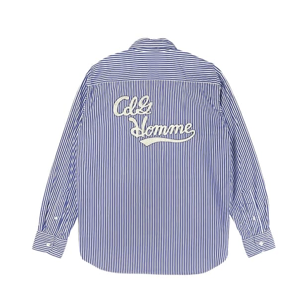 boucle patch stripe shirt