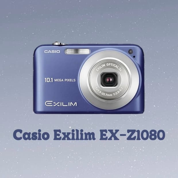 [작례O] 카시오 엑슬림 EX-Z1080 블루 빈티지 카메라 z1050