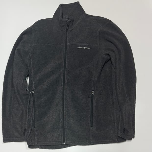 여성 에디바우어 빈티지 그레이 오버핏 플리스 자켓