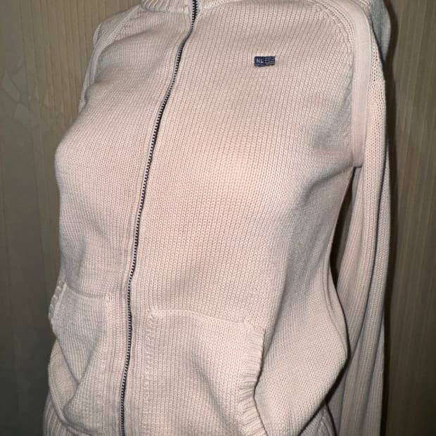 택포) 폴로 진스 베이비핑크 니트 집업