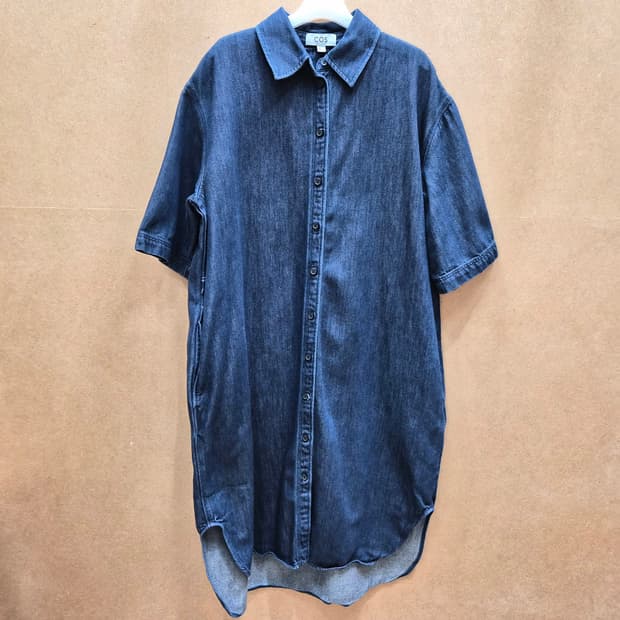 ​COS 코스 박시 데님 셔츠 원피스 38