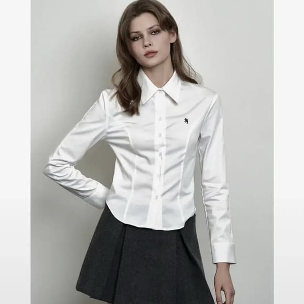 시너진 플레인 베이직 셔츠 화이트 S