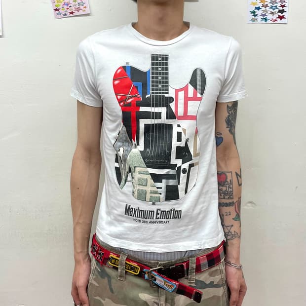 multi-color guitar t-shirt