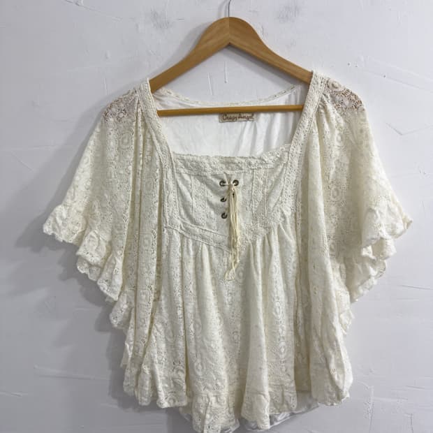 crazy angel crochet blouse