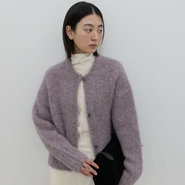 GBH 25FW SURI ALPACA CARDIGAN PURPLE