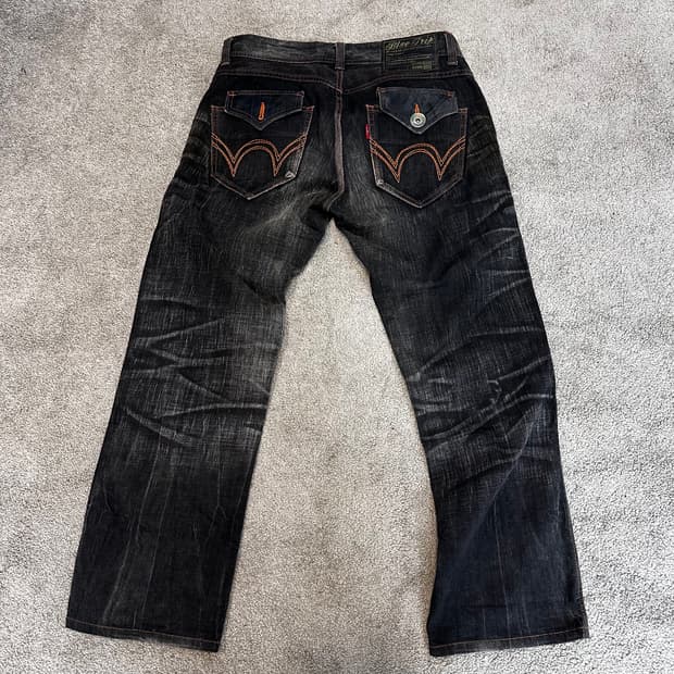 에드윈503 블루트립 흑청 웨스턴 팬츠32