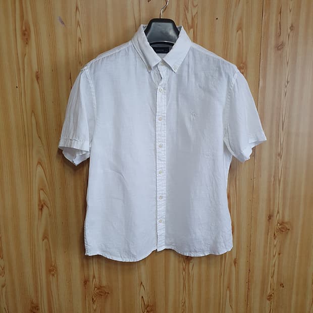 헤지스 린넨 반팔 셔츠 100