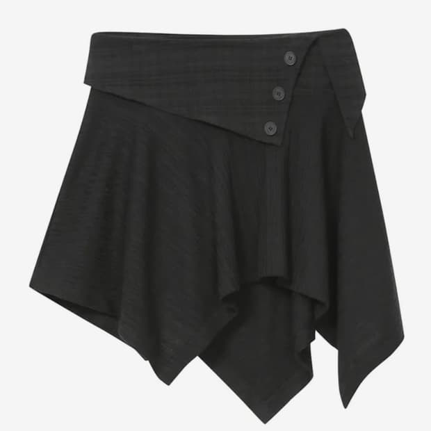 미세키서울 Unbalanced flow mini skirt 미니 스커트 
