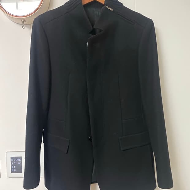 우영미 하이넥 울 자켓