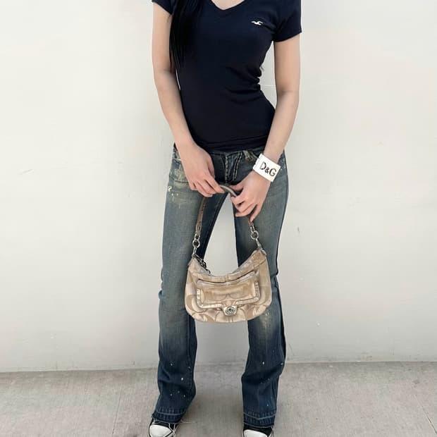 Hollister navy logo short sleeve