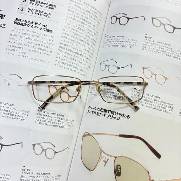 MATSUDA 마츠다 스퀘어 티타늄 엔틱 골드 안경