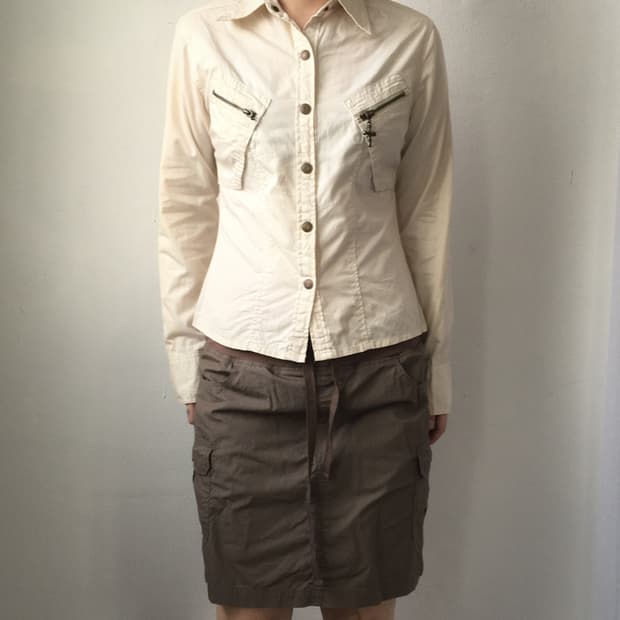 Zipper point shirt jacket