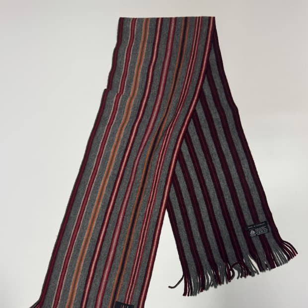 닥스 daks 독일 메이드 고급 스트라이프 비건 울 머플러