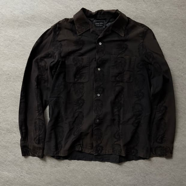 넘버나인 자카드 벨벳 셔츠