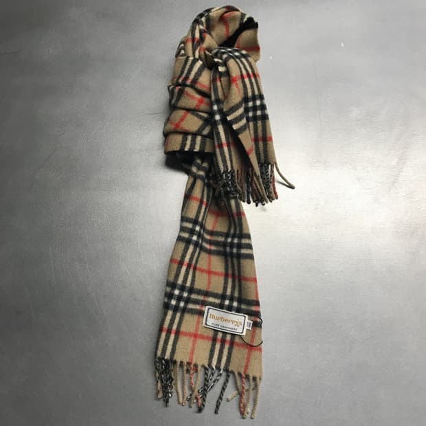 버버리 정품 캐시미어 머플러 베이지