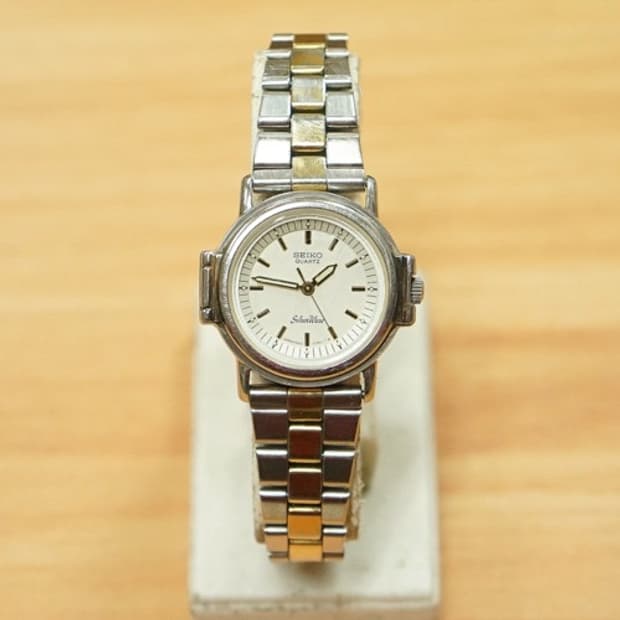 80s 세이코 실버웨이브 5421-0080 여성용 콤비 쿼츠 시계