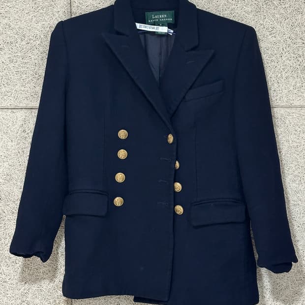 폴로 랄프로렌 울 100 골드 버튼 네이비 블레이저 4사이즈