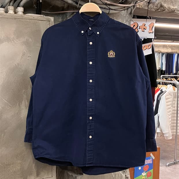 후아유 베이직 셔츠 네이비 M #csz3618