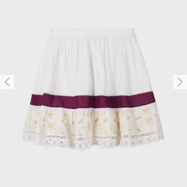 Sinoon SN Floral Mix Skirt 크림