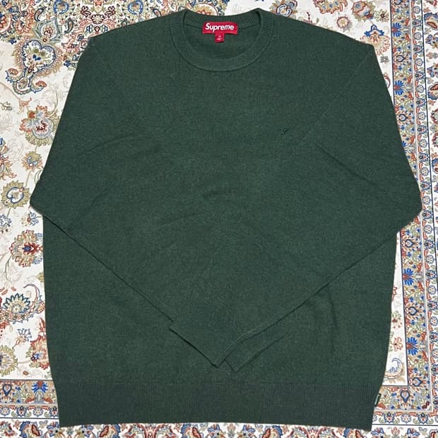 슈프림 캐시미어 로고 스웨터