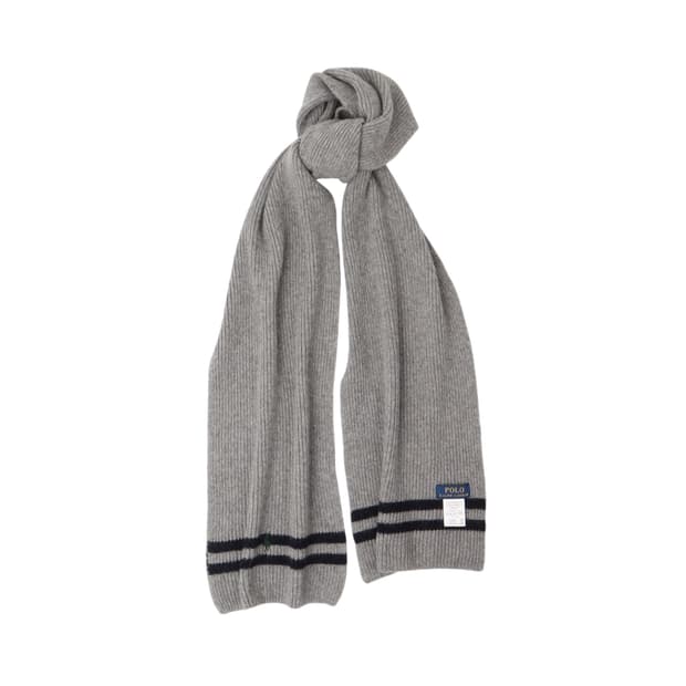 폴로 랄프로렌 베이직 포니 그레이 울 머플러