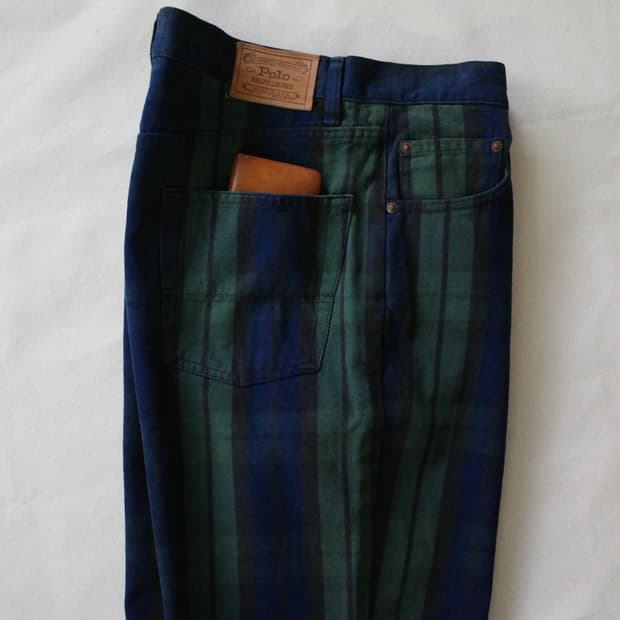 폴로 블랙와치 5p 스트레이트 팬츠