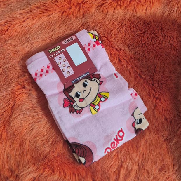 일본 peko 페코 수건 욕실수건  2장 세트 새상품