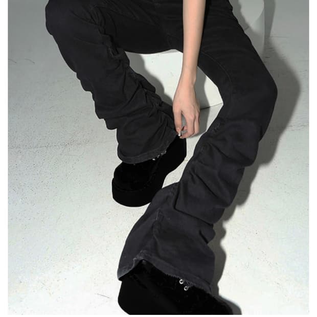 디에어타운 블랙 셔링 팬츠