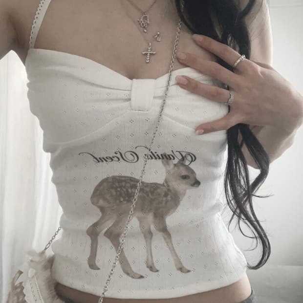 Angelnumber555 Vanilla fawn top