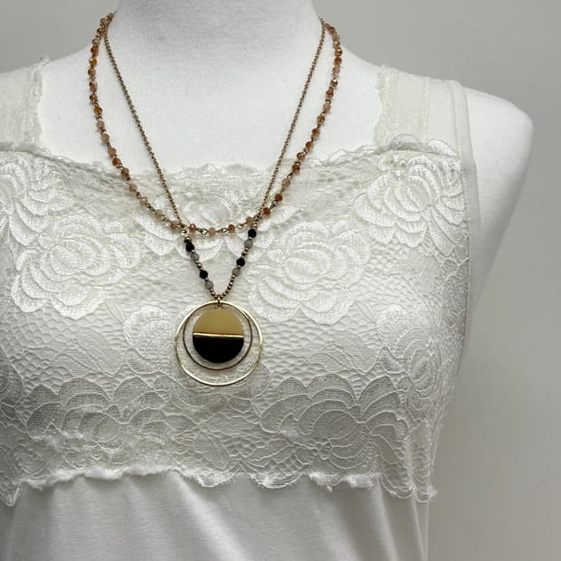 빈티지 레이어드 목걸이