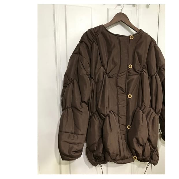 clode 브라운 퍼프 빈티지 패딩