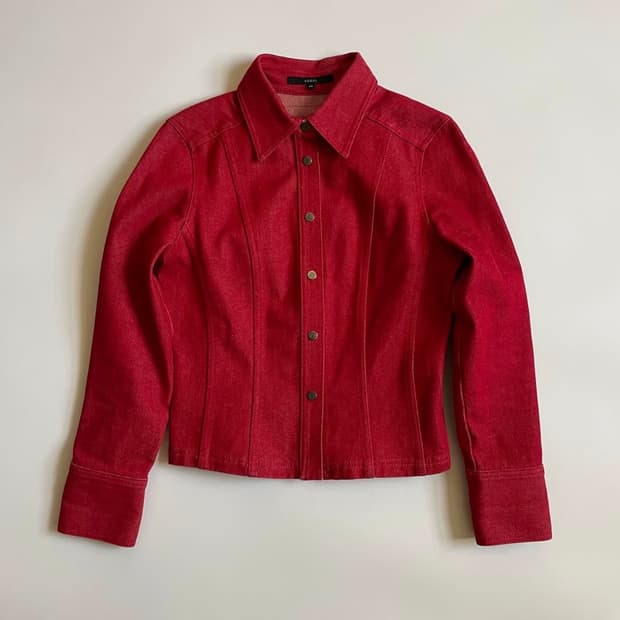 GUCCI RED DENIM JACKET 구찌 레드 데님 자켓