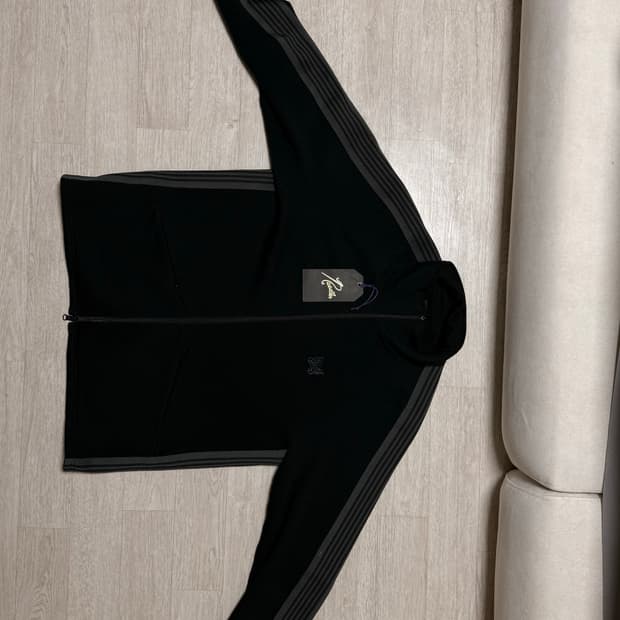 니들스 x 런던 네펜데스 / 코튼 플리스 트랙 자켓 블랙 L