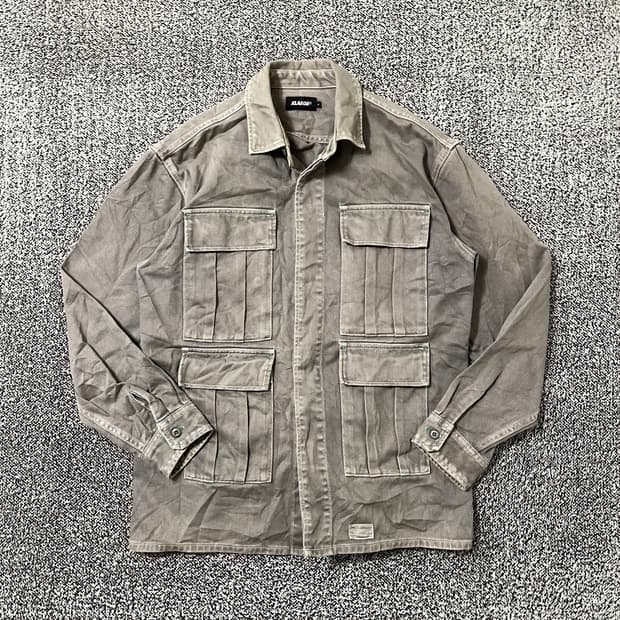빈티지9. XLARGE 워싱 포켓 워크 자켓 그런지 빈티지 트러커 자켓