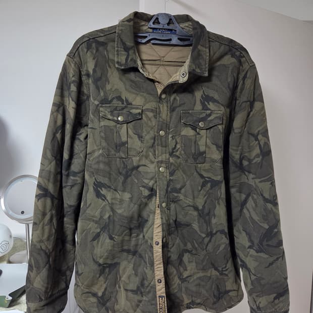 폴로 밀리터리 누빔셔츠 XL