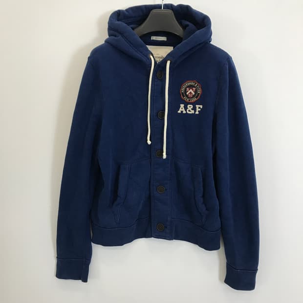 아베크롬비 블루 후드자켓 가디건 [L]