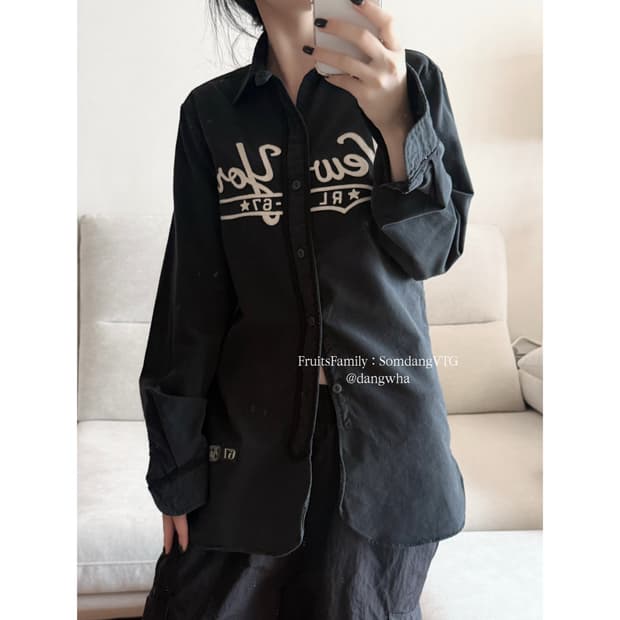 폴로 랄프로렌 뉴욕 블랙 오버 셔츠