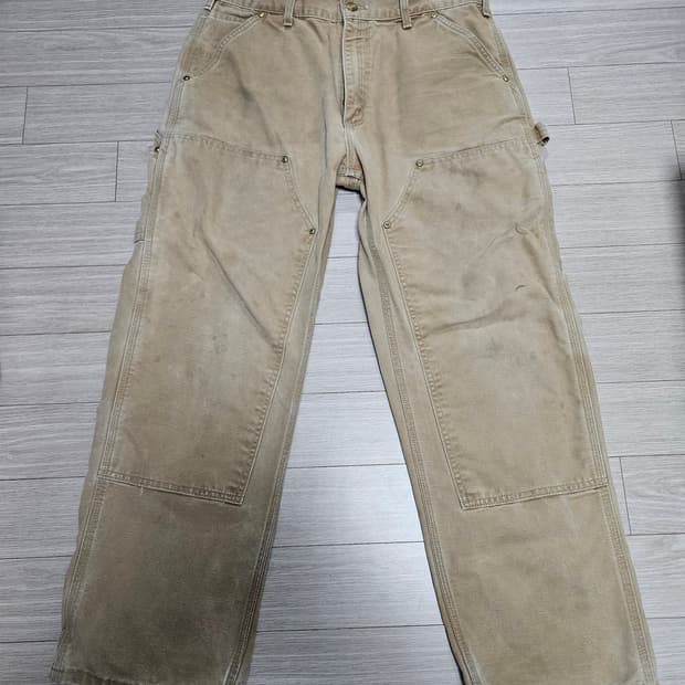 빈티지 칼하트 더블니 워크 팬츠 베이지
