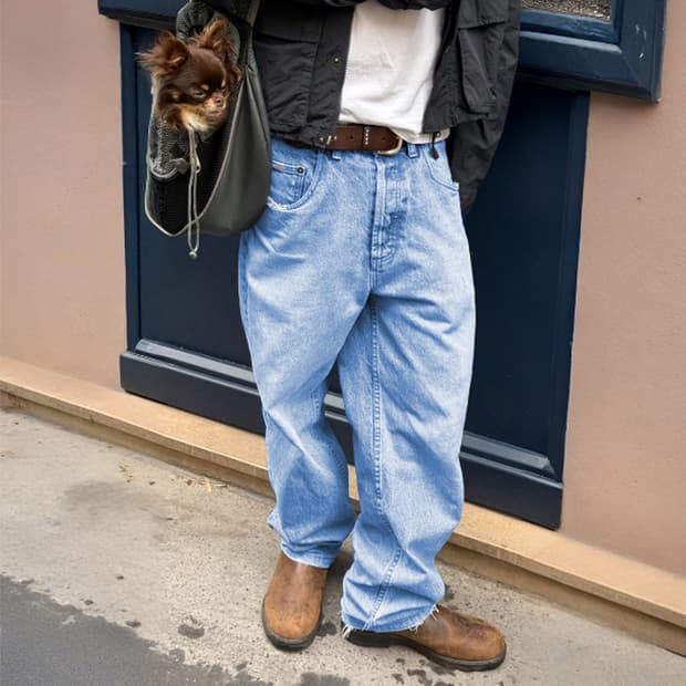 90s Calvin Klein Jeans 배기 데님진 - 34