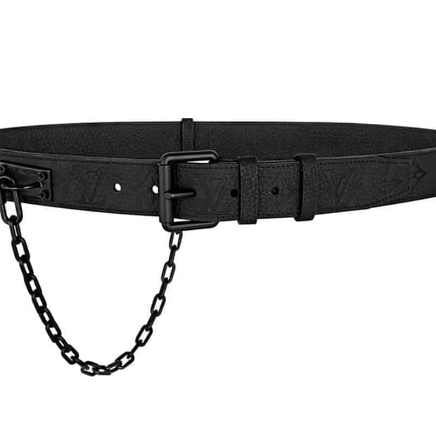 루이비통 버질아블로 체인 레더 모노그램 벨트