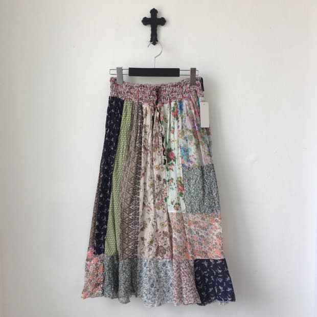 Patch work pattern skirt
