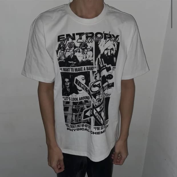 디파이클럽로버스 ENTROPY 프린팅 반팔 티셔츠 L size