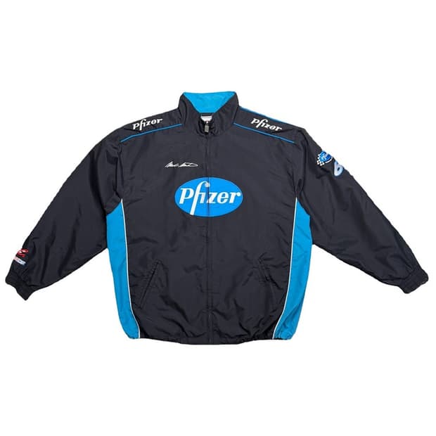 체이스 어센틱 Mark Martin Pfizer 레이싱 자켓 블랙 XL