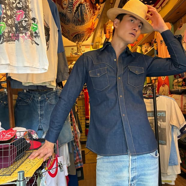 70’s CANTON TATOO X-WEST Western Shirt