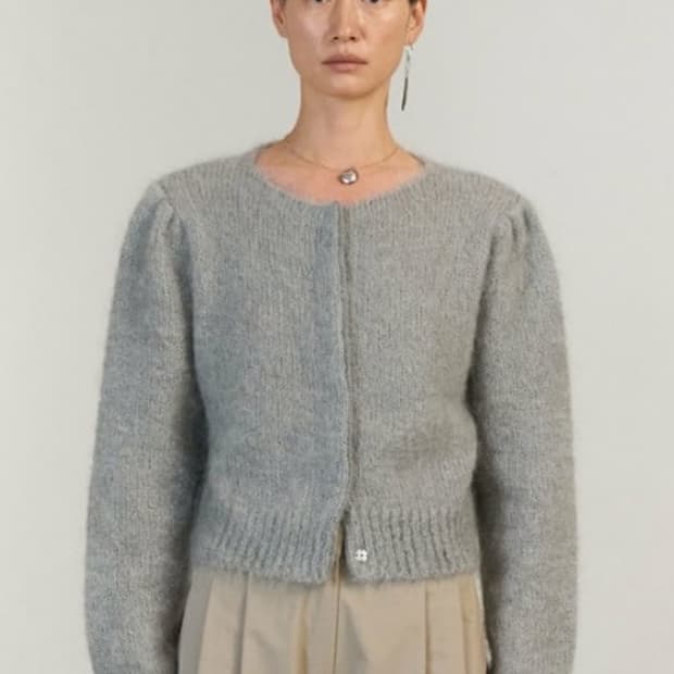 아모멘토 뉴그랜마 가디건 그레이