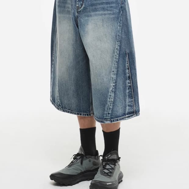 [S] dnsr 디엔에스알 엔지니어 버뮤다 데님 팬츠 블루