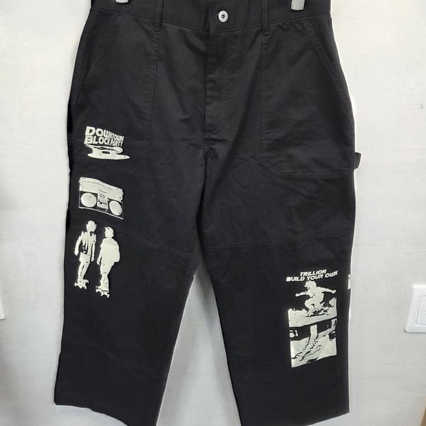트릴리온 스케이드보드 그래픽 카펜터 코튼 팬츠 m